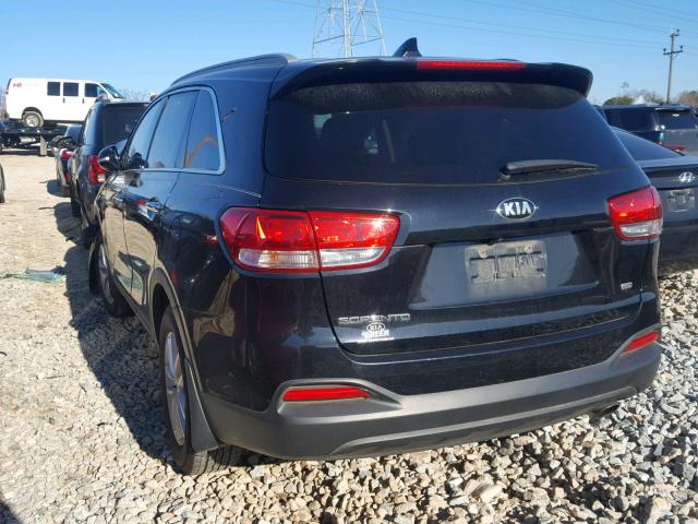 5XYPG4A3XGG042349 - 2016 KIA SORENTO LX BLACK photo 3