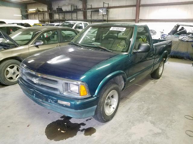 1GCCS1442V8154650 - 1997 CHEVROLET S TRUCK S1 GREEN photo 2