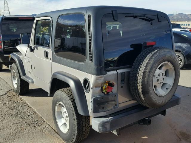 1J4FA49S01P373898 - 2001 JEEP WRANGLER / SILVER photo 3