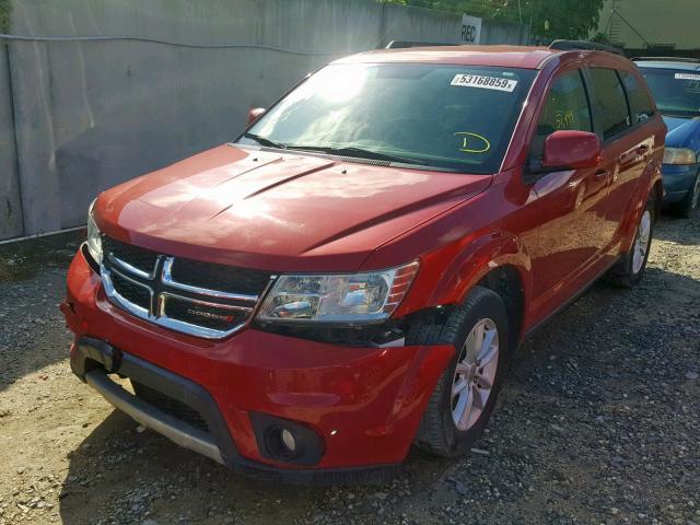 3C4PDCBG3GT153550 - 2016 DODGE JOURNEY SX RED photo 2