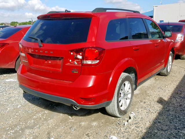 3C4PDCBG3GT153550 - 2016 DODGE JOURNEY SX RED photo 4