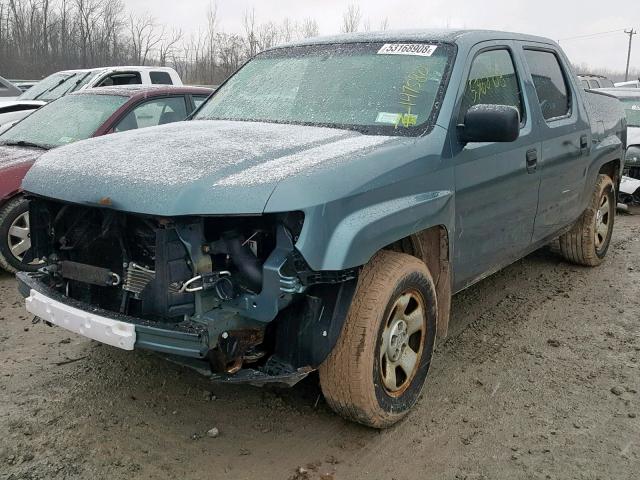 2HJYK16296H534609 - 2006 HONDA RIDGELINE BLUE photo 2