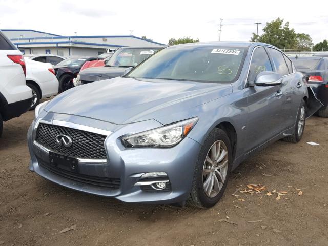 JN1CV7AR2GM252908 - 2016 INFINITI Q50 BASE BLUE photo 2