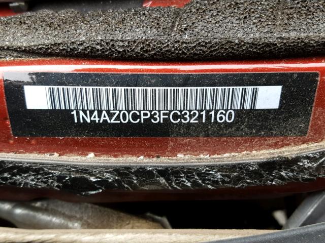 1N4AZ0CP3FC321160 - 2015 NISSAN LEAF S RED photo 10