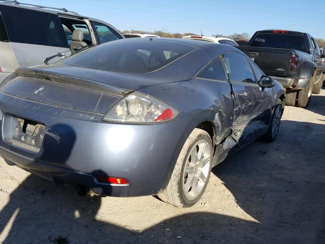 4A3AK34TX7E020190 - 2007 MITSUBISHI ECLIPSE GT BLUE photo 4