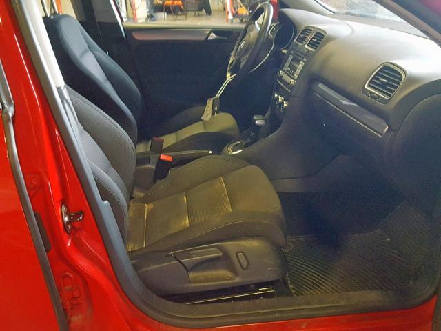 WVWDA7AJ9AW286671 - 2010 VOLKSWAGEN GOLF 红色 照片 5