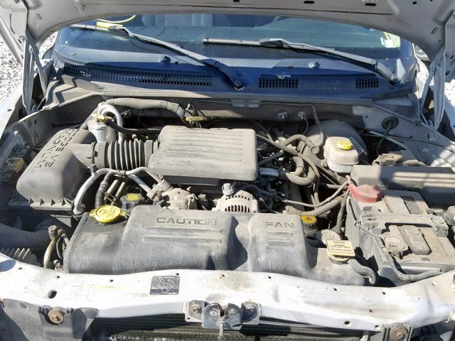 1B7GL42N62S527070 - 2002 DODGE DAKOTA SLT SILVER photo 7