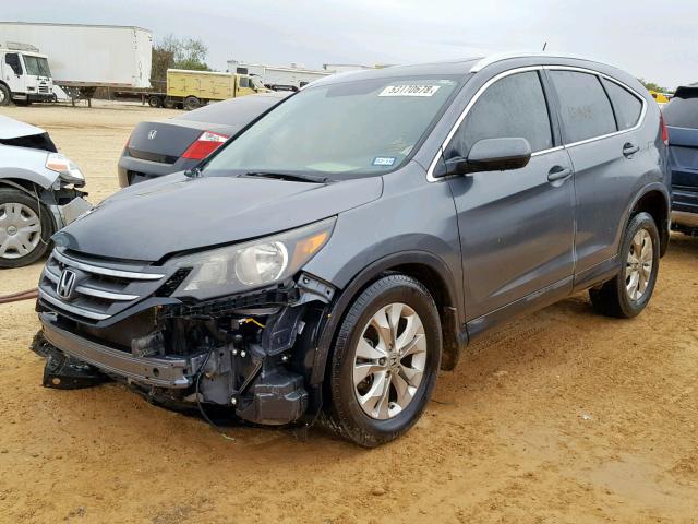 JHLRM4H76CC024250 - 2012 HONDA CR-V EXL GRAY photo 2