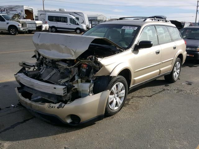 4S4BP60C396310408 - 2009 SUBARU OUTBACK GOLD photo 2