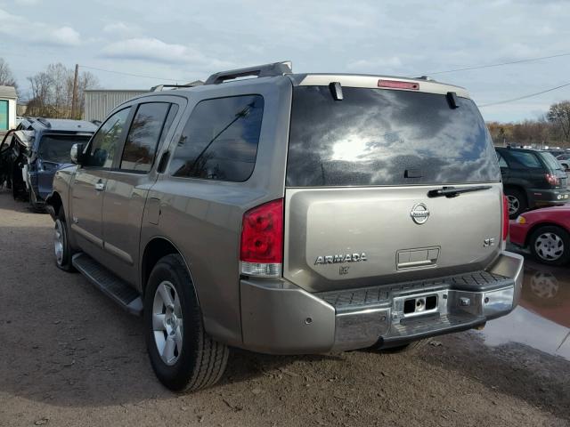 5N1AA08B86N720015 - 2006 NISSAN ARMADA SE BEIGE photo 3