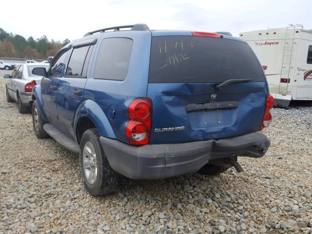 1D4HB38N55F553880 - 2005 DODGE DURANGO ST BLUE photo 3