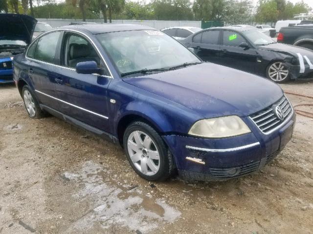 WVWPD63B43E369972 - 2003 VOLKSWAGEN PASSAT GLS BLUE photo 1