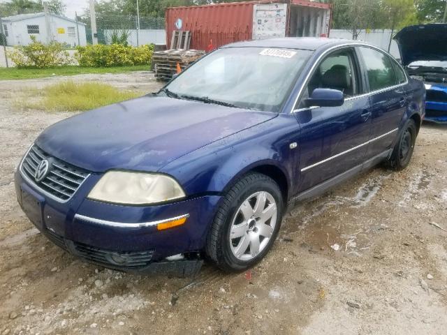 WVWPD63B43E369972 - 2003 VOLKSWAGEN PASSAT GLS BLUE photo 2