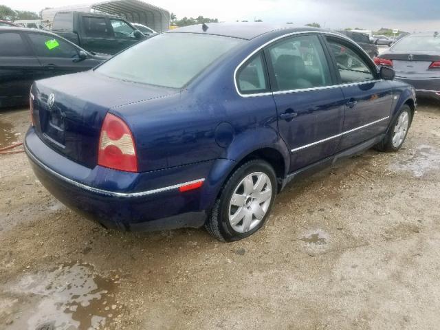 WVWPD63B43E369972 - 2003 VOLKSWAGEN PASSAT GLS BLUE photo 4