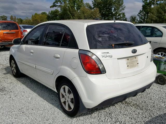 KNADH5A32A6652632 - 2010 KIA RIO LX WHITE photo 3