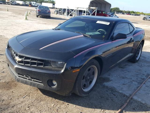 2G1FA1ED4B9120622 - 2011 CHEVROLET CAMARO LS BLACK photo 2