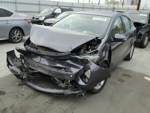 JTDKDTB38D1038629 - 2013 TOYOTA PRIUS C GRAY photo 2