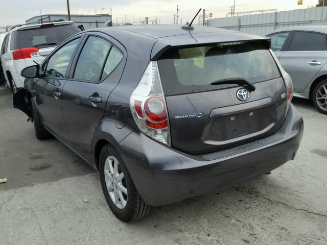 JTDKDTB38D1038629 - 2013 TOYOTA PRIUS C GRAY photo 3