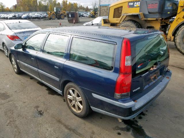 YV1SW58D222254841 - 2002 VOLVO V70 2.4T BLUE photo 3