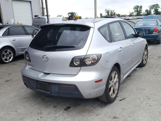 JM1BK343881112656 - 2008 MAZDA 3 HATCHBAC SILVER photo 4