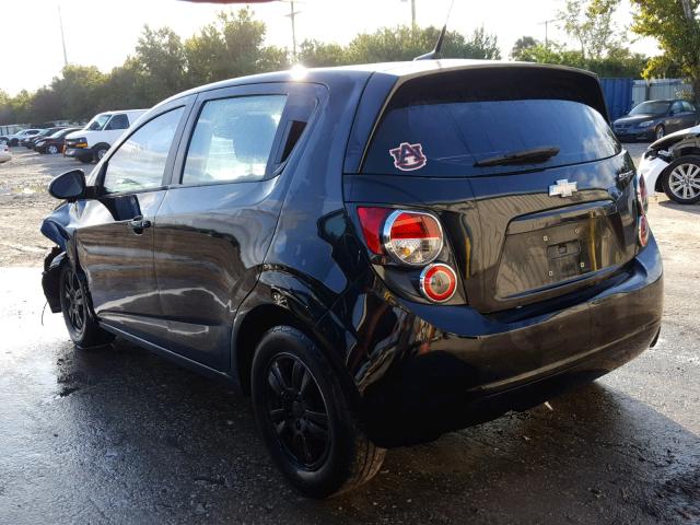 1G1JA6SH2C4100839 - 2012 CHEVROLET SONIC LS BLACK photo 3