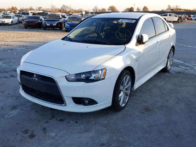 JA32U8FWXEU007141 - 2014 MITSUBISHI LANCER GT WHITE photo 2