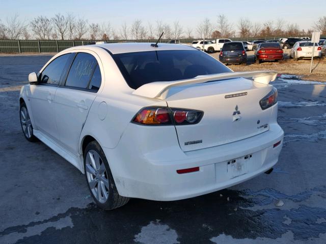 JA32U8FWXEU007141 - 2014 MITSUBISHI LANCER GT WHITE photo 3