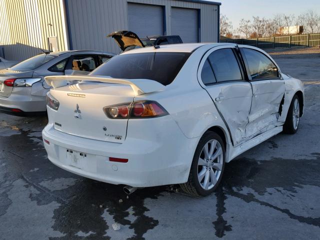 JA32U8FWXEU007141 - 2014 MITSUBISHI LANCER GT WHITE photo 4