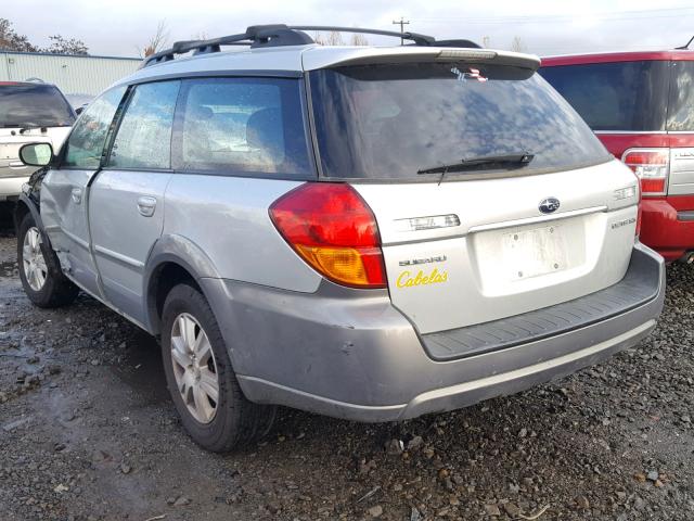 4S4BP62C657357434 - 2005 SUBARU LEGACY OUT SILVER photo 3