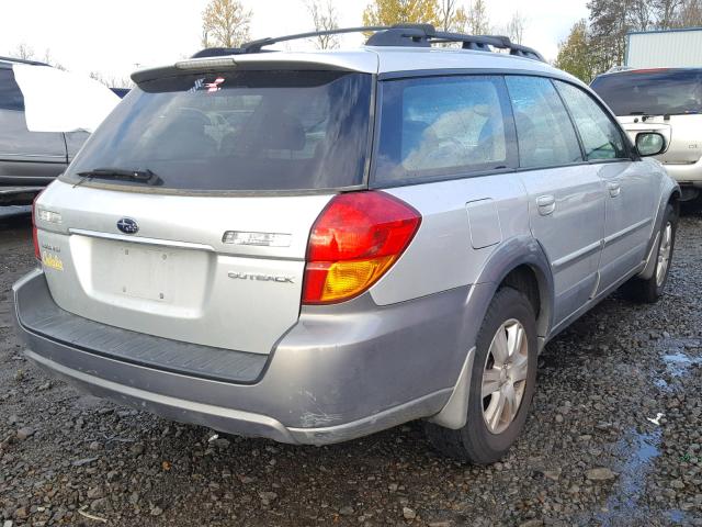 4S4BP62C657357434 - 2005 SUBARU LEGACY OUT SILVER photo 4