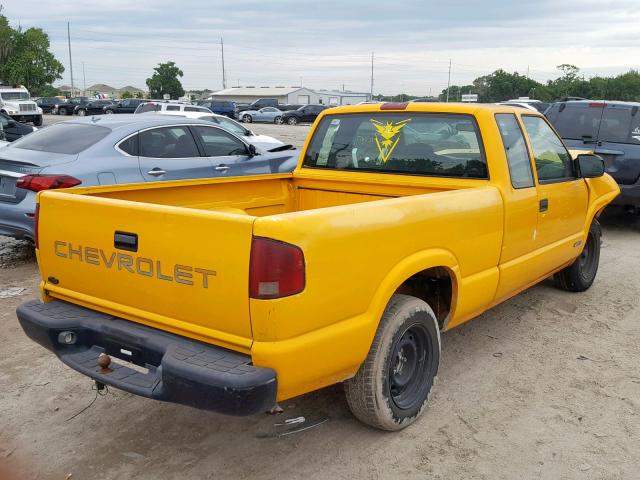 1GCCS19W2YK279066 - 2000 CHEVROLET S TRUCK S1 YELLOW photo 4