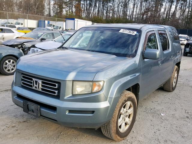 2HJYK16567H501305 - 2007 HONDA RIDGELINE BLUE photo 2