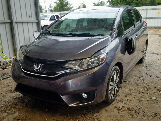 3HGGK5H8XFM748990 - 2015 HONDA FIT EX GRAY photo 2