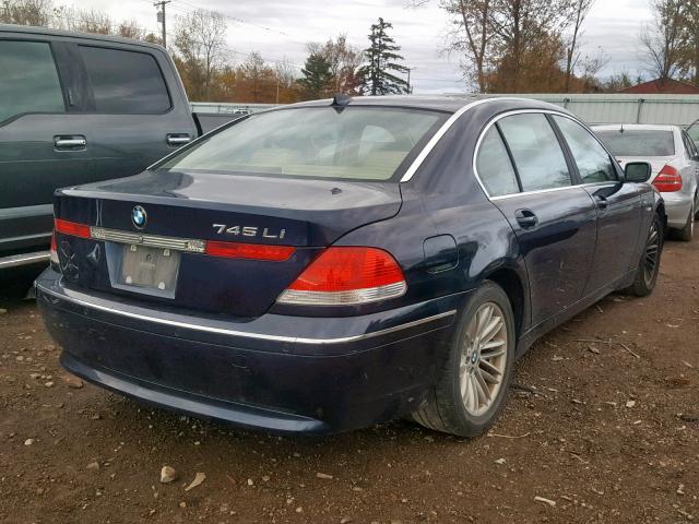 WBAGN63423DR16285 - 2003 BMW 745 LI BLUE photo 4