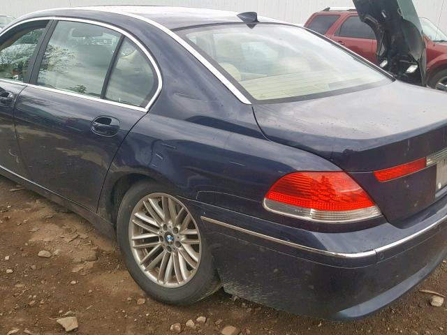 WBAGN63423DR16285 - 2003 BMW 745 LI BLUE photo 9