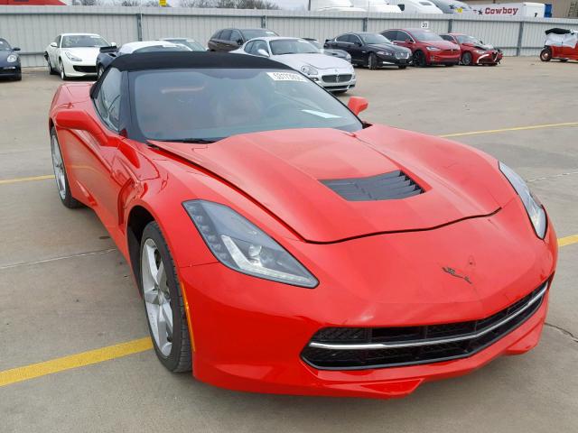 1G1YA3D78E5133522 - 2014 CHEVROLET CORVETTE S RED photo 1