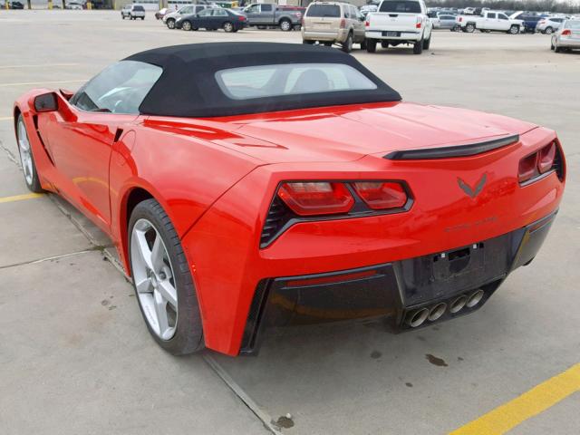 1G1YA3D78E5133522 - 2014 CHEVROLET CORVETTE S RED photo 3