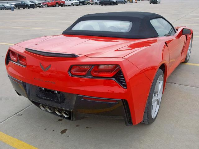 1G1YA3D78E5133522 - 2014 CHEVROLET CORVETTE S RED photo 4