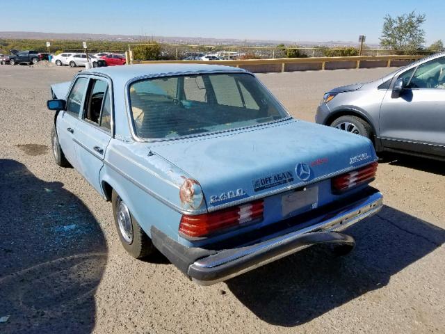 WDBAB23A5CB290015 - 1982 MERCEDES-BENZ 240 D BLUE photo 3