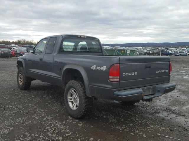 1D7HG32N54S687193 - 2004 DODGE DAKOTA SPO GRAY photo 3