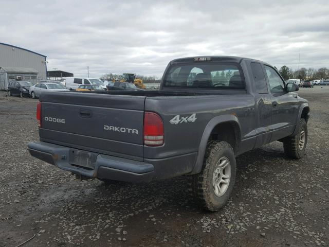 1D7HG32N54S687193 - 2004 DODGE DAKOTA SPO GRAY photo 4