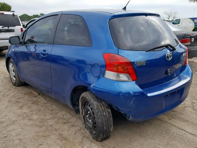 JTDJT903995224734 - 2009 TOYOTA YARIS BLUE photo 3