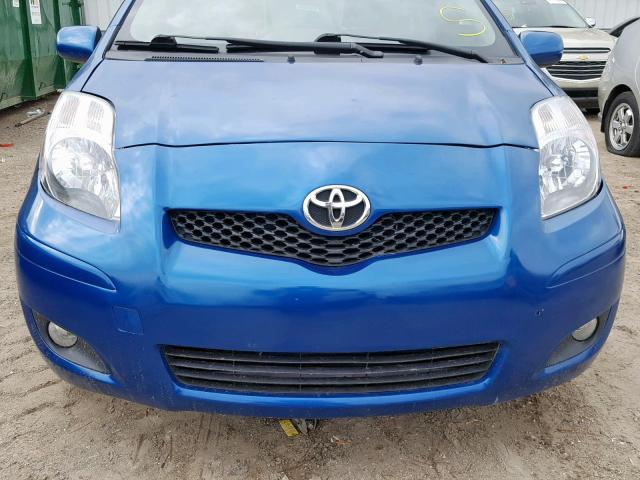 JTDJT903995224734 - 2009 TOYOTA YARIS BLUE photo 9