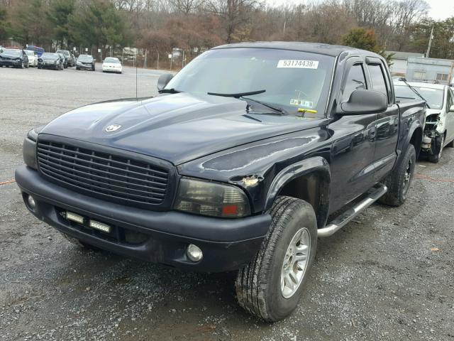 1B7HG2AN51S325768 - 2001 DODGE DAKOTA QUA BLACK photo 2