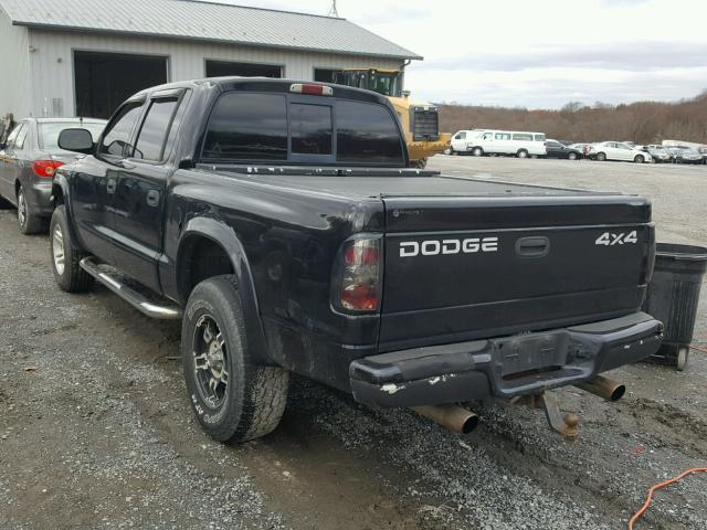 1B7HG2AN51S325768 - 2001 DODGE DAKOTA QUA BLACK photo 3