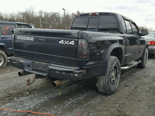 1B7HG2AN51S325768 - 2001 DODGE DAKOTA QUA BLACK photo 4