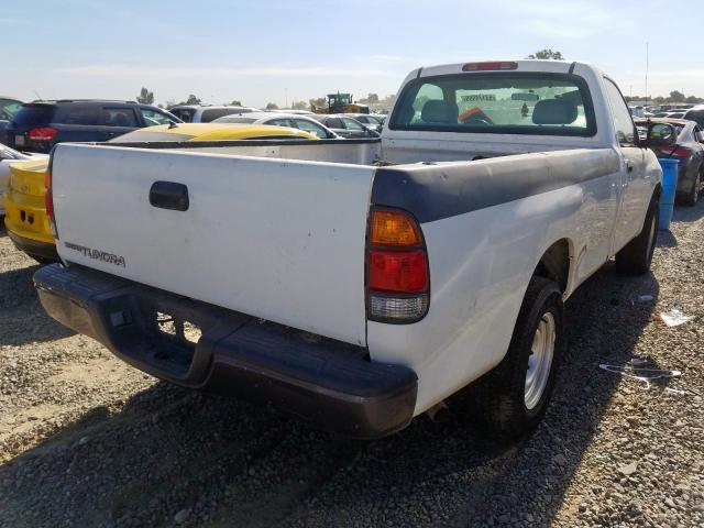 5TBJN32142S261251 - 2002 TOYOTA TUNDRA WHITE photo 4