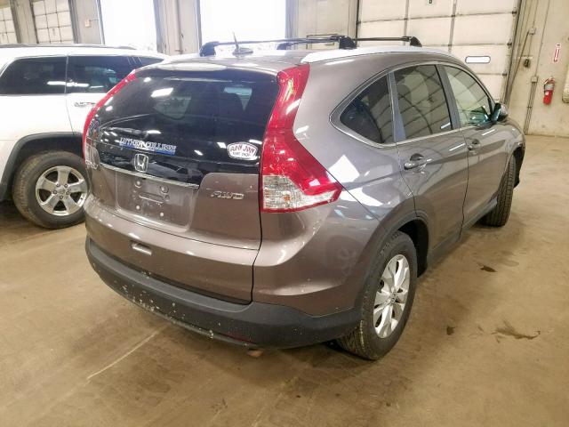 5J6RM4H74CL039899 - 2012 HONDA CR-V EXL GRAY photo 4