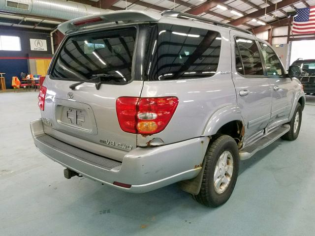 5TDBT48A52S097085 - 2002 TOYOTA SEQUOIA LI GRAY photo 4