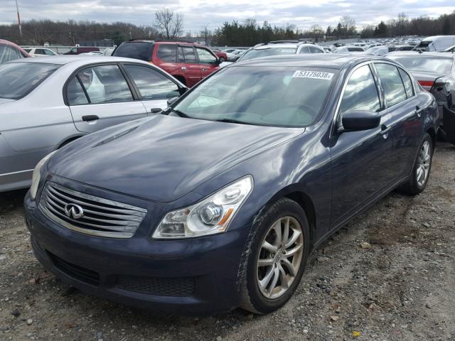 JNKCV61E09M012875 - 2009 INFINITI G37 BASE BLUE photo 2